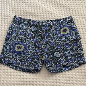 Banana Republic Blue Patterned High Waist Hippy BOHO Shorts SZ 0